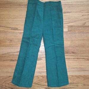 Little Miss Holly 6x Green Corduroy Pants Vintage 70's Girls